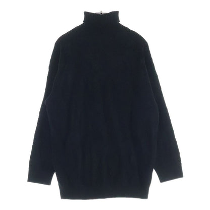 Fendi Zucca Pattern Turtleneck Knit Sweater Black