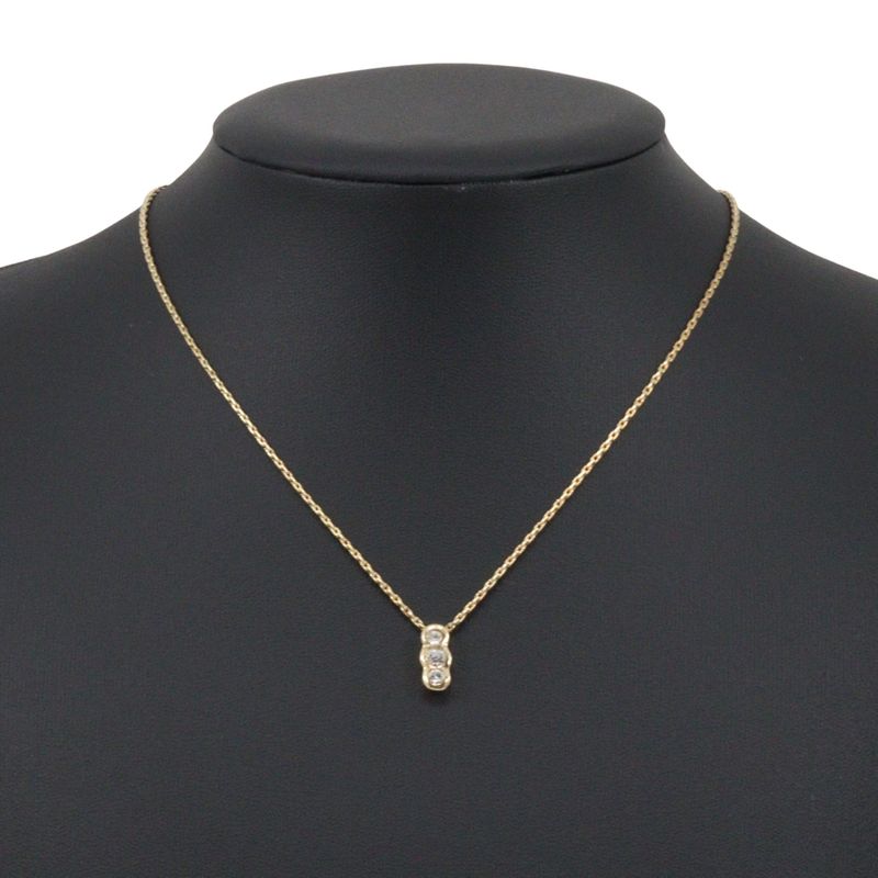 [dior] Christian Dior 3P Vintage Gold Plated And Rhinestone Ladies 4.5g Necklace