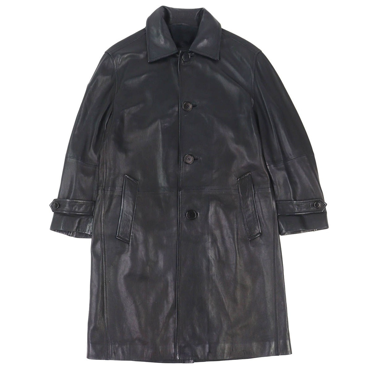 Loewe Anagram Embossed Logo Chin Strap Button Lamb Leather — view 2