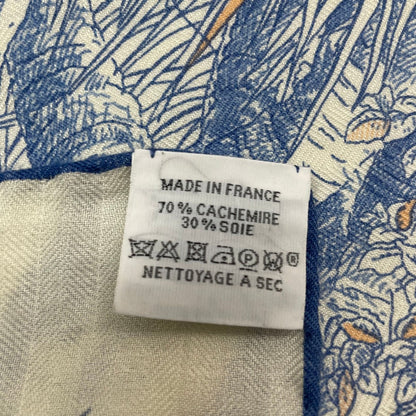Hermes Carre 140 Large le Jardin de Leila Geant Leila's Garden Blue — view 10