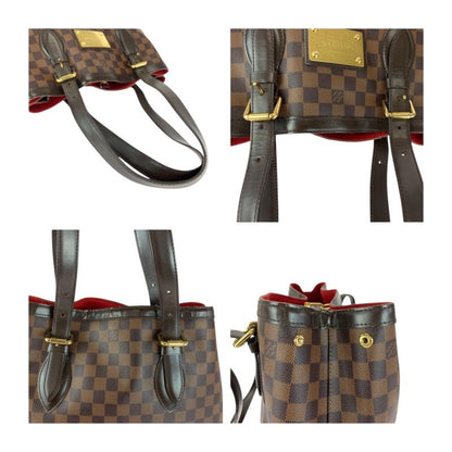 Louis Vuitton Damier Hampstead MM Brown Gold Hardware PVC N51204 Tote Bag