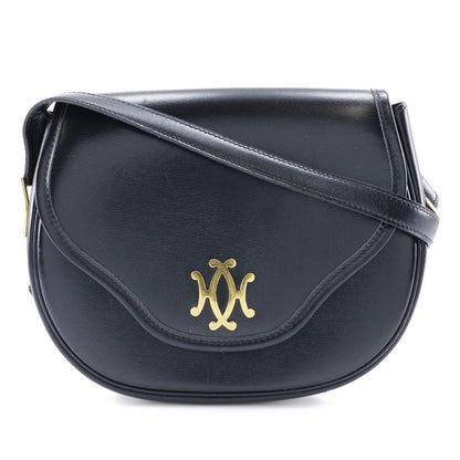 Hermes Double H Vintage Calf Black/gold Hardware 0M Ladies Shoulder Bag
