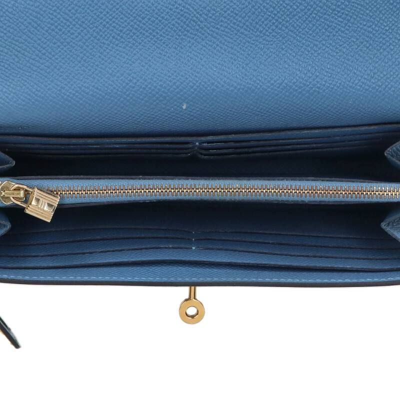 Hermes Kelly Wallet Engraved C Ghardware Vaux Epson Wallet Men's