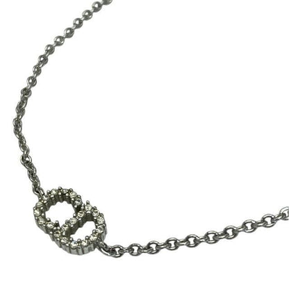 Christian DIOR Bracelet Bangle Clair D LUNE CD Logo Metal Rhinestone Silver