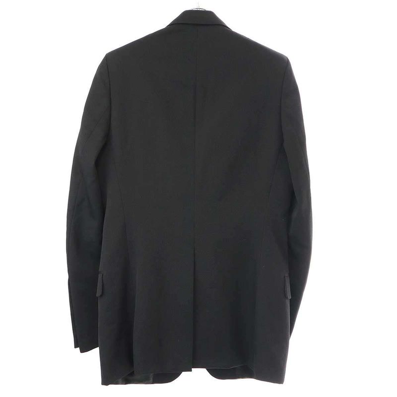 Dior Homme Dior Homme 2002aw Reflection Leather Trimmed Wool Long Jacket