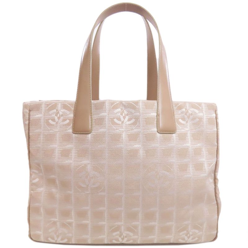 Chanel New Travel Line MM Tote Bag Nylon Jacquard Women