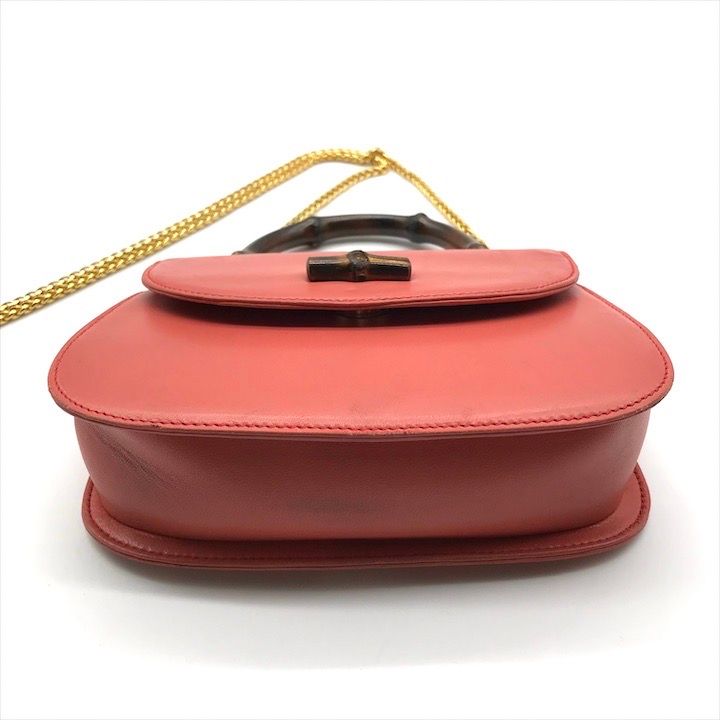 Gucci Bamboo 2-Way Hand Chain Shoulder Bag Pink