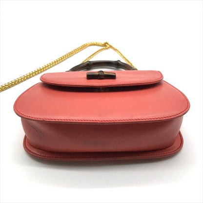Gucci Bamboo 2-Way Hand Chain Shoulder Bag Pink