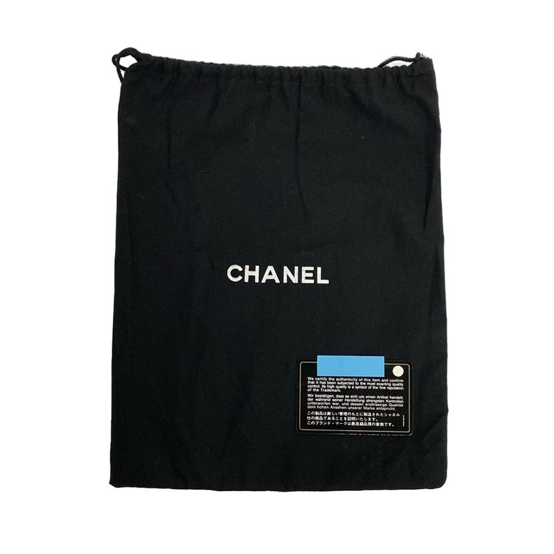 Chanel Shoulder Bag Window Line Clear X Black Plastic Chain Shoulder