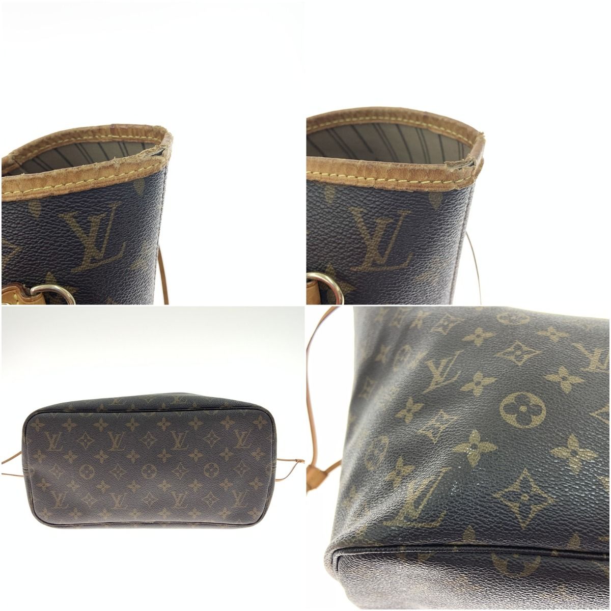 Louis Vuitton Monogram Neverfull MM Women's Tote Bag M40156 Brown Delivery As