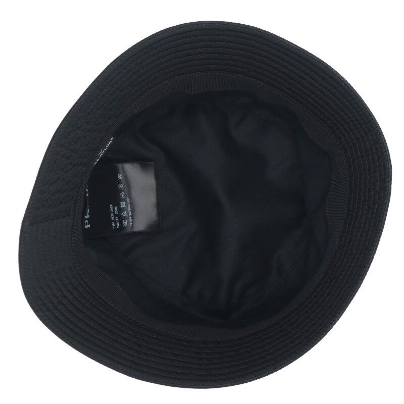 Prada 2hc137 Re-nylon Triangle Plate Nylon Bucket Hat Men's M
