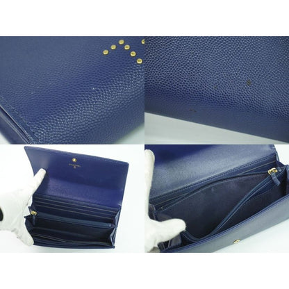 Chanel Deauville Studded Long Wallet Caviar — view 7