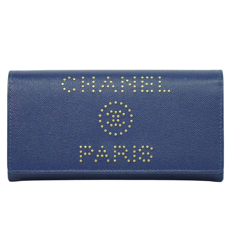 Chanel Deauville Studded Long Wallet Caviar