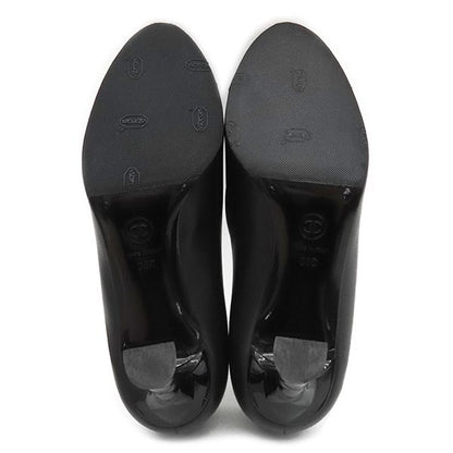 Chanel Pumps Coco Mark Matelasse Heels Leather Black 38c Black G40154 [box