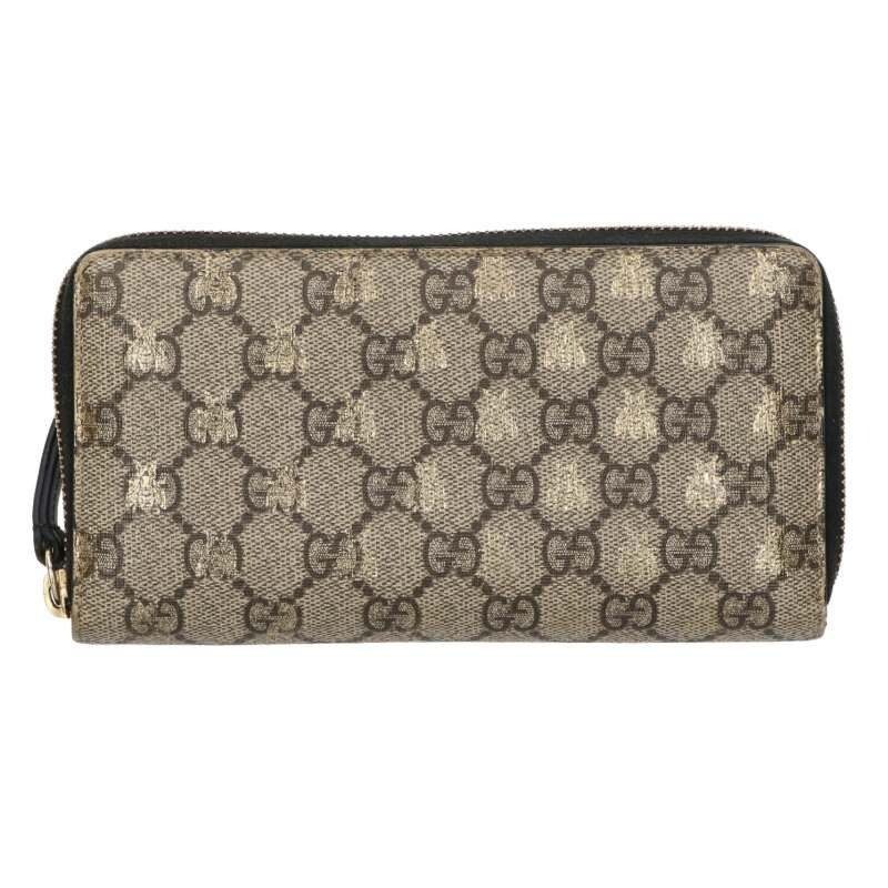 Gucci GG Split Mu Bee Round Fastener Wallet