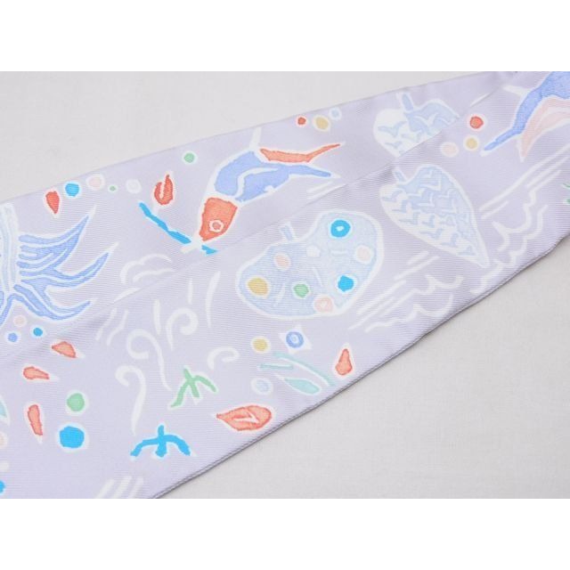 Hermes Twilly Scarf Isola DI Primavera S 100% Silk 7 — view 3