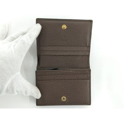 Gucci Bifold Wallet Compact Ophidia Leather Brown — view 2