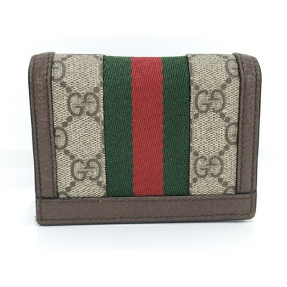 Gucci Bifold Wallet Compact Ophidia Leather Brown — view 3