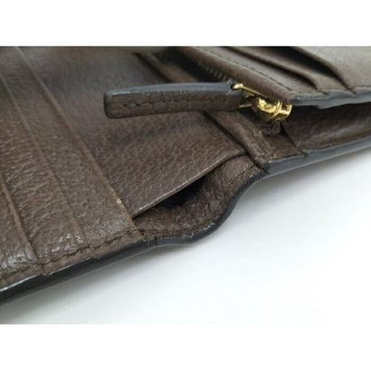 Gucci Bifold Wallet Compact Ophidia Leather Brown — view 7