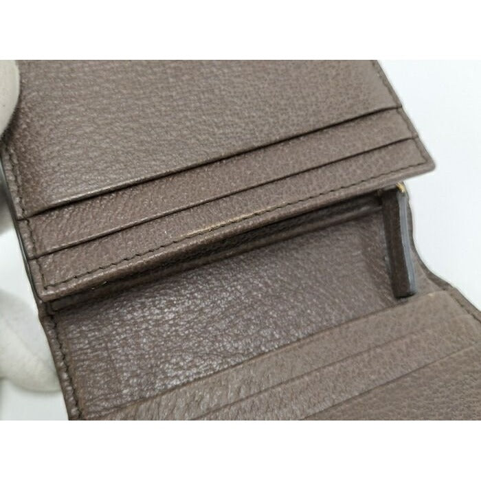 Gucci Bifold Wallet Compact Ophidia Leather Brown — view 8