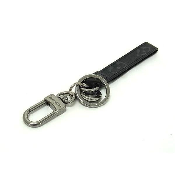 Louis Vuitton Key Holder Monogram Eclipse Porte Cles Dragonne Black Gray — view 3