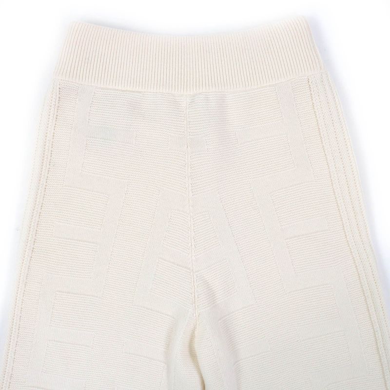 Hermes 2022 2h2407da 100% Wool H-pattern Knitting Long Knit Pants Bottoms 34