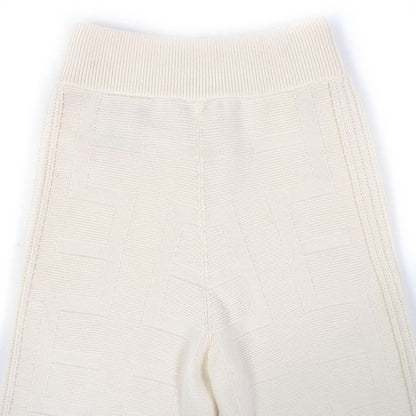 Hermes 2022 2h2407da 100% Wool H-pattern Knitting Long Knit Pants Bottoms 34