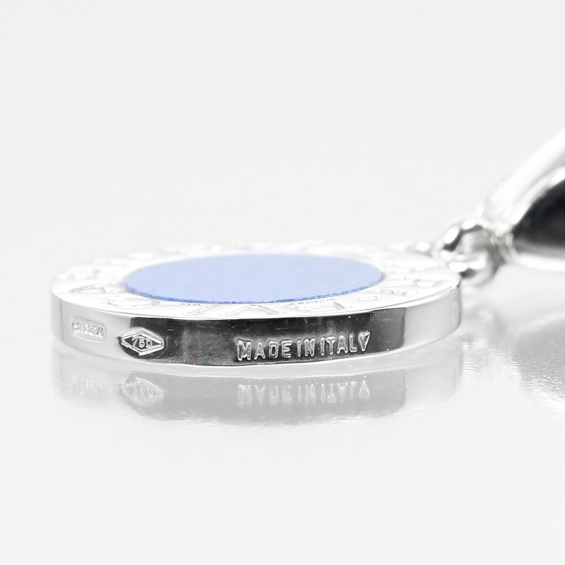 Bvlgari Bulgari 18kwhite Gold × Lapis Lazuli Ladies 3.5g Pendant Top