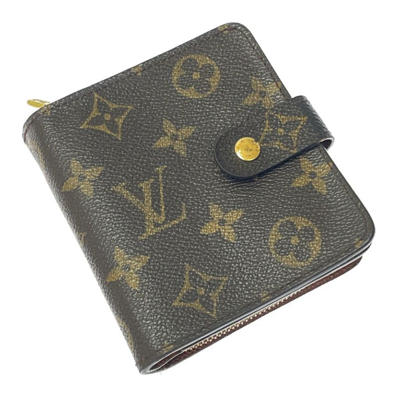 Louis Vuitton M61667 Monogram PVC Compact Zip Bifold Wallet Brown 329959