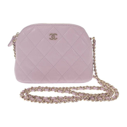 Chanel Chain Clutch Ap4000 Shoulder Bag Caviar Leather Purple