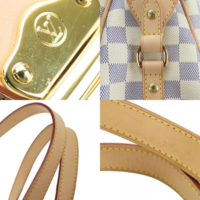 Louis Vuitton Tote Bag Stresa PM N42220 Damier Azure Nubuck White Gold Hardware