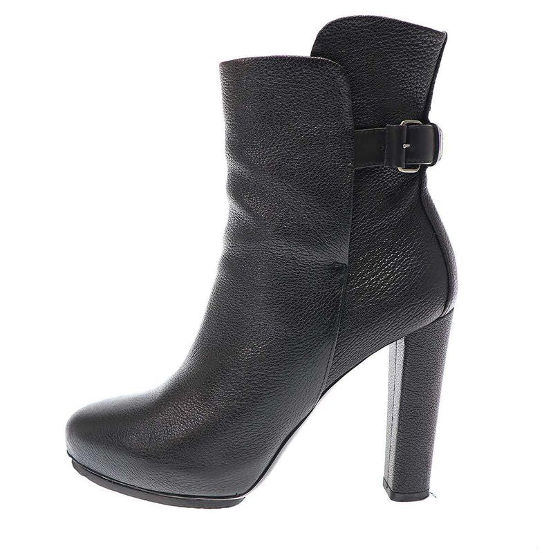 Balenciaga High Heel Leather Boots 245433 Black 37