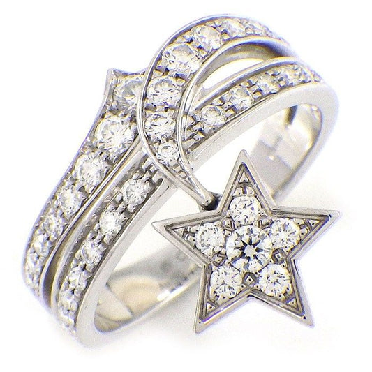 Chanel Ring Comet Shooting Star Motif Half Circle Pave 39 Points Diamond