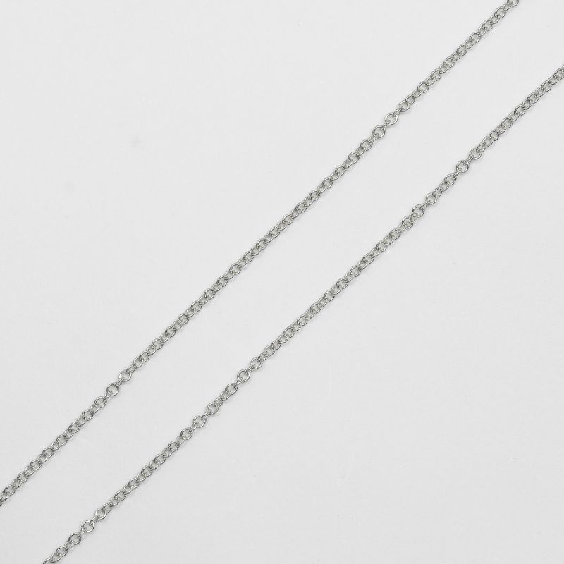 Tiffany & Co Small Cross Pt950platinum × Diamond Ladies 3.54g Necklace