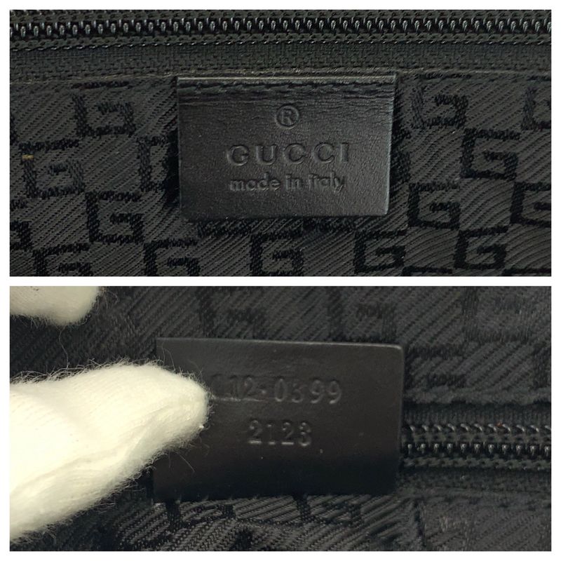 Gucci Black Silver Hardware Nylon 012 0399 Shoulder Bag Boston Bag 2way Men