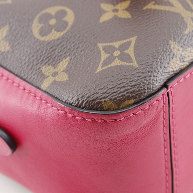 Louis Vuitton Saintonge 2WAY M43556 Monogram Canvas Coquelicot Brown/red Ca1108