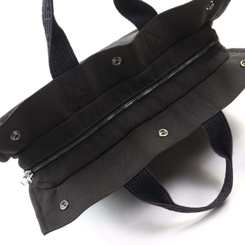 Hermes Yale Line MM Silver Hardware Canvas Tote Bag With H Logo Serie Button