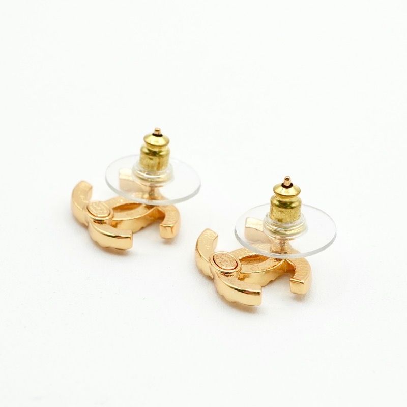 Chanel Earrings Earring Gold Coco Mark Matelasse