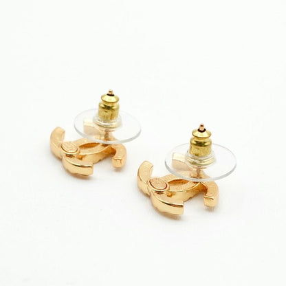 Chanel Earrings Earring Gold Coco Mark Matelasse