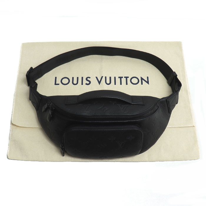 Louis Vuitton Rushbum Bag Waist Bag Monogram Shadow Black M47058 IC Chip Men's