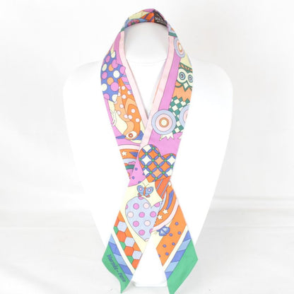 Hermes Twilly Whispering In The Woods Scarf With Box Silk Multicolor Pop