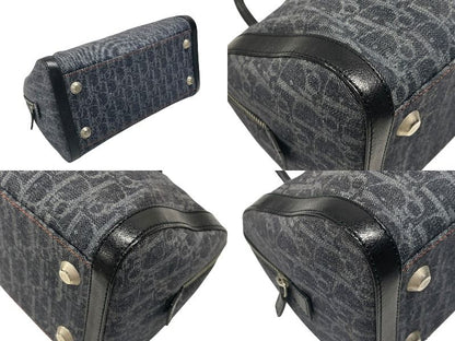 Dior Trotter Line Handbag Navy Orange Silver — view 5