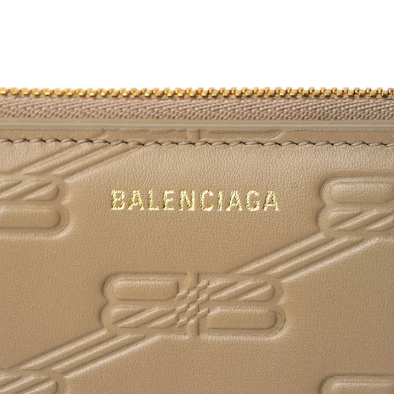 Balenciaga Bifold Wallet In Signature Taupe