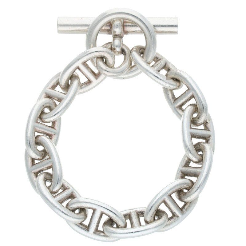 Hermes Chaine D'ancre TGM Chaine D'ancre TGM Silver Bracelet Men's 12link