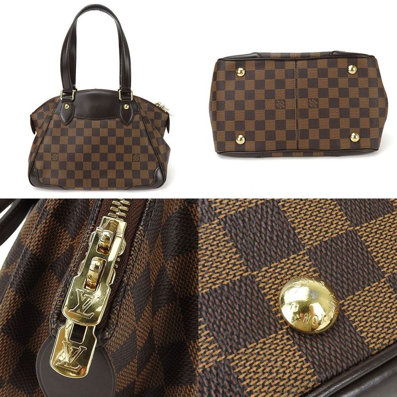 Louis Vuitton Handbag Shoulder Verona Pmn41117damier Ebene Leather Goldhardware