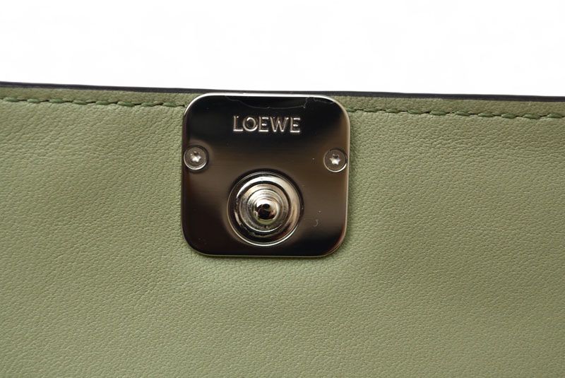 Loewe Wallet Loewe Trifold Mini Wallet Anagram Trifold Green Rosemary