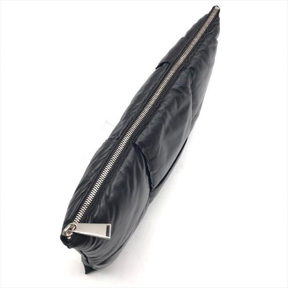 Bottega Veneta Intrecciato Maxi Clutch Second Black Leather