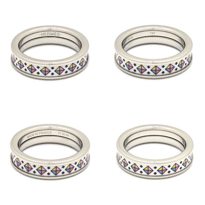 Hermes Ring Collier De Chien PM T57 Approx 16 Confetti Enamel Print Metallic