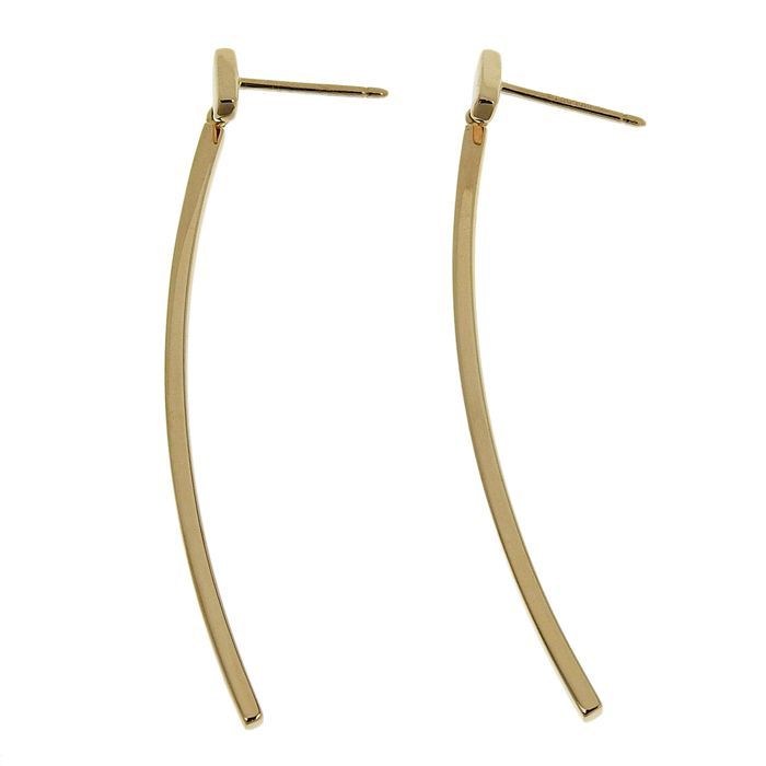 Tiffany & Co T-wire Bar Earrings 18K Pink Gold 750 Pink Gold Earring Accessories