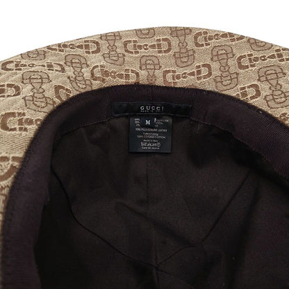 Gucci Bucket Hat Horsebit Brown Beige Green Size M